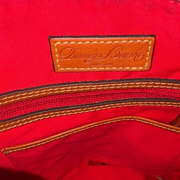 Dooney and Burke NWOT Orange Crossbody Shoulder Bag with Front Zip Pocket - Picture 2 of 9